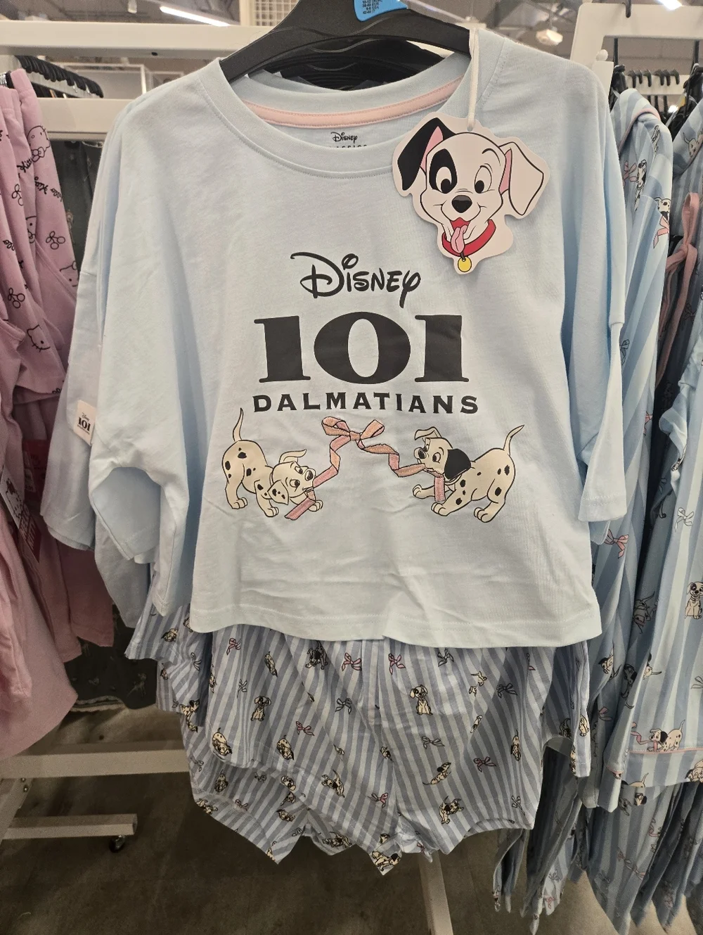 Disney 101 Dalmatians Light Blue Women Pajama Set, Primark - Picture 8 of 9